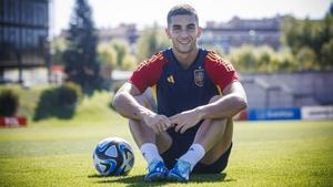 Ferran Torres, en la Ciudad del Fútbol de Las Rozas