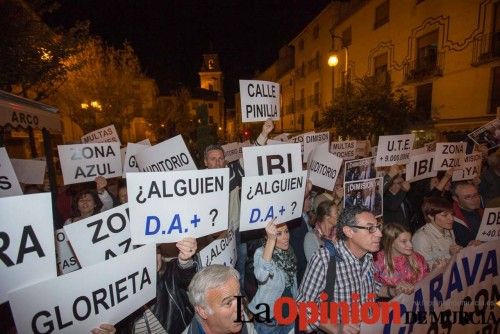 Manifestación "Unidos contra la corrupción" y posterior pleno en Caravaca