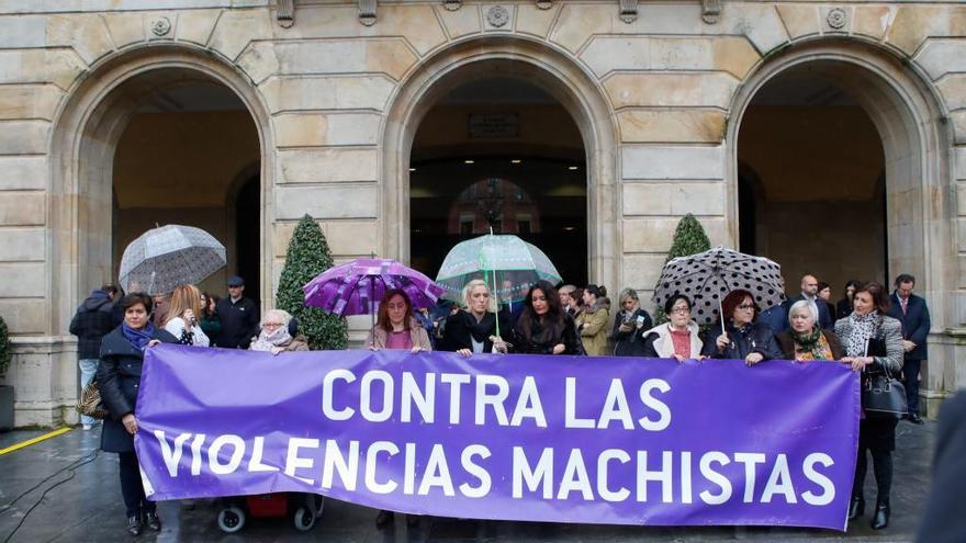 Una concentración contra la violencia machista, en una imagen de archivo.