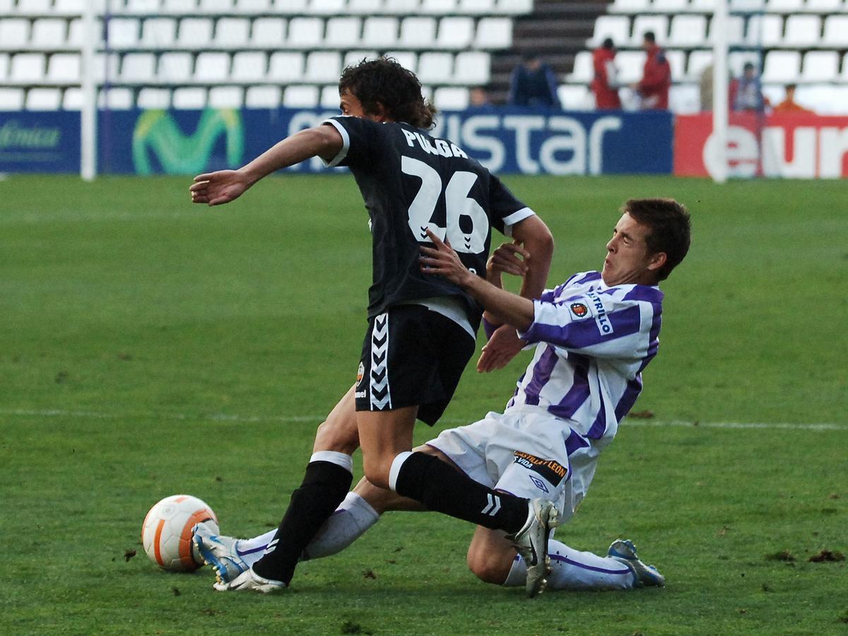 El orellut Pulga, durante un Valladolid-Castellón.