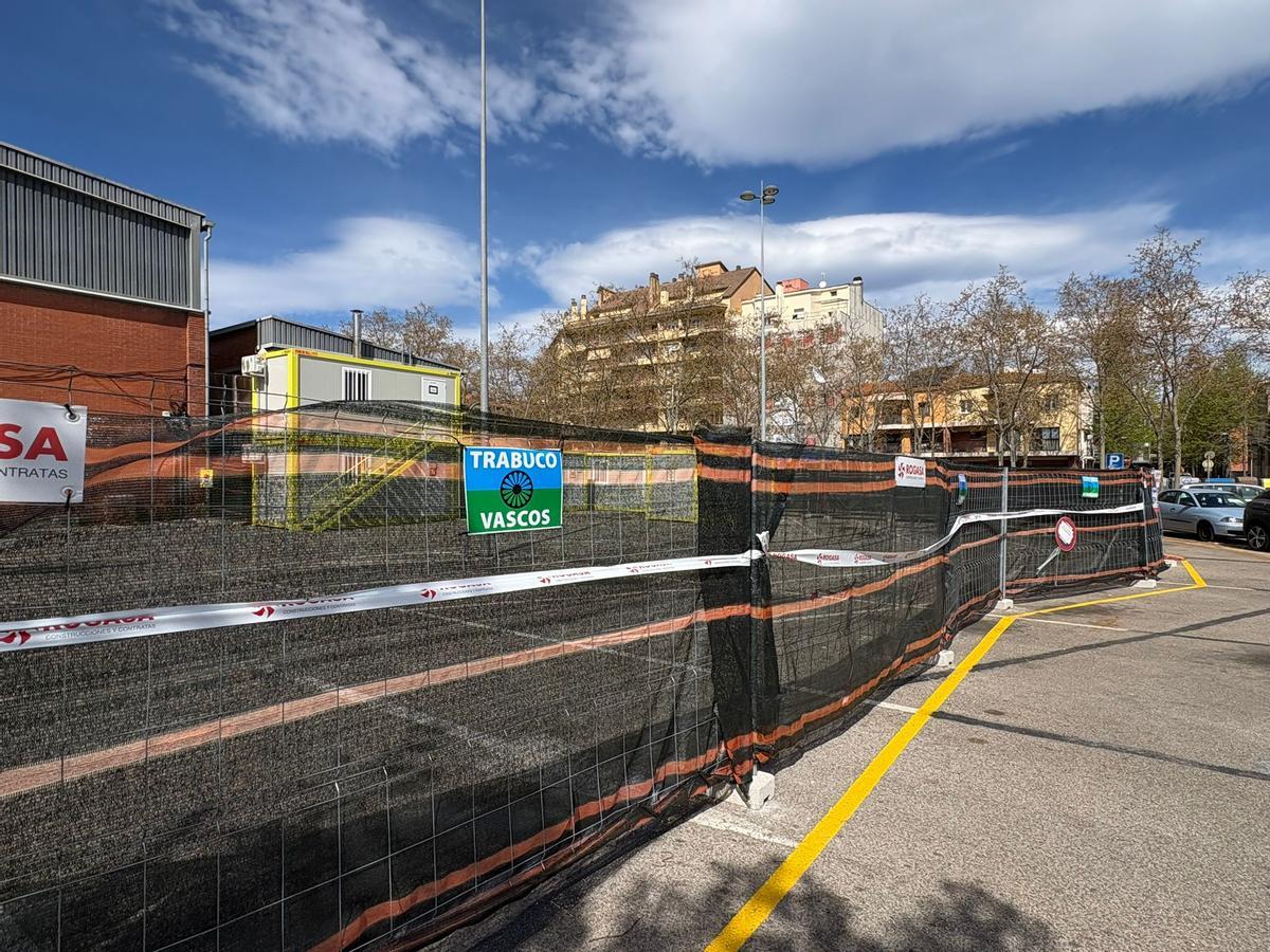 Un dels cartells de control amb la inscripció i "Trabuco Vascos"