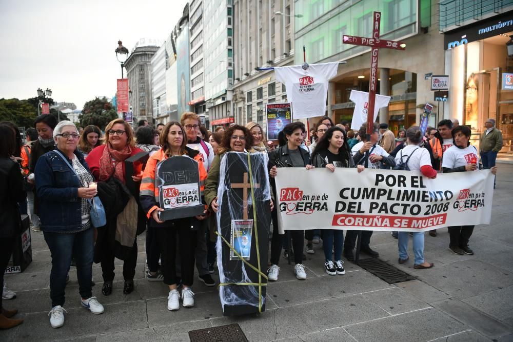 Vigilia en A Coruña de personal de los PAC