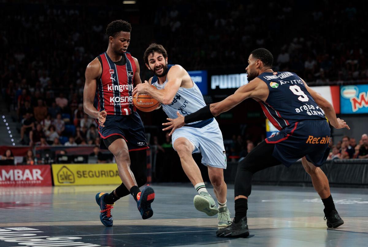 Ricky Rubio, en el último partido ante el Baskonia en Vitoria.
