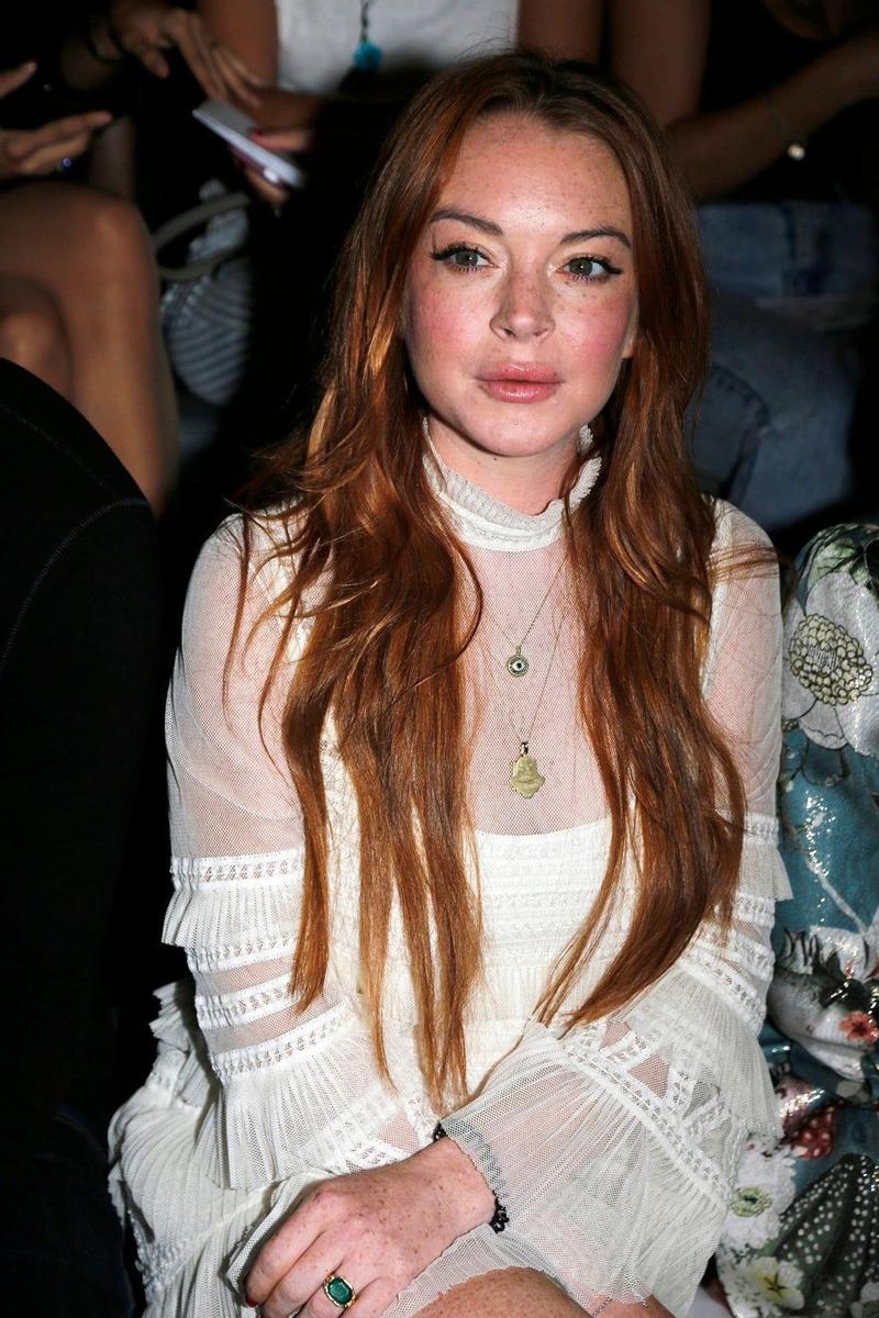 Lindsay Lohan en el desfile de Teresa Helbig