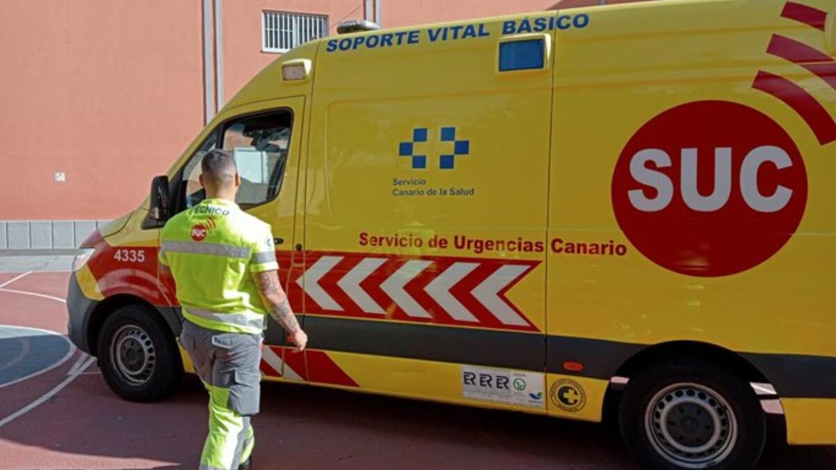 Una ambulancia del SUC en una intervención anterior.