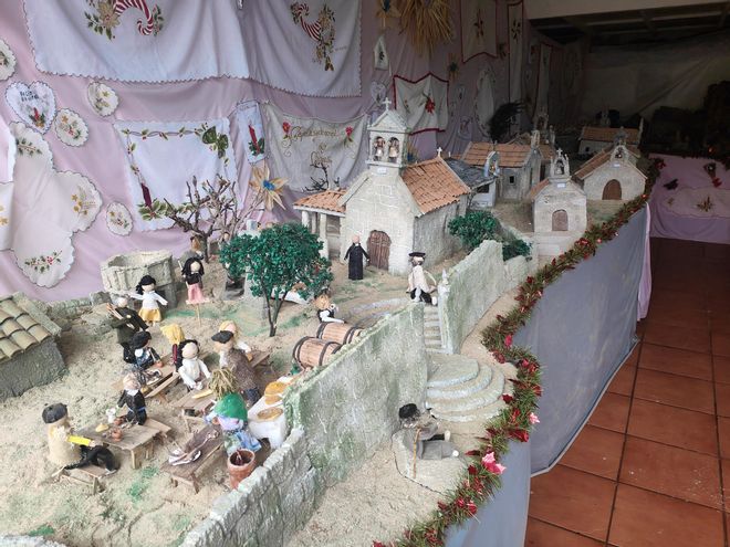 El belén de Aldán que recorre todas las capillas canguesas