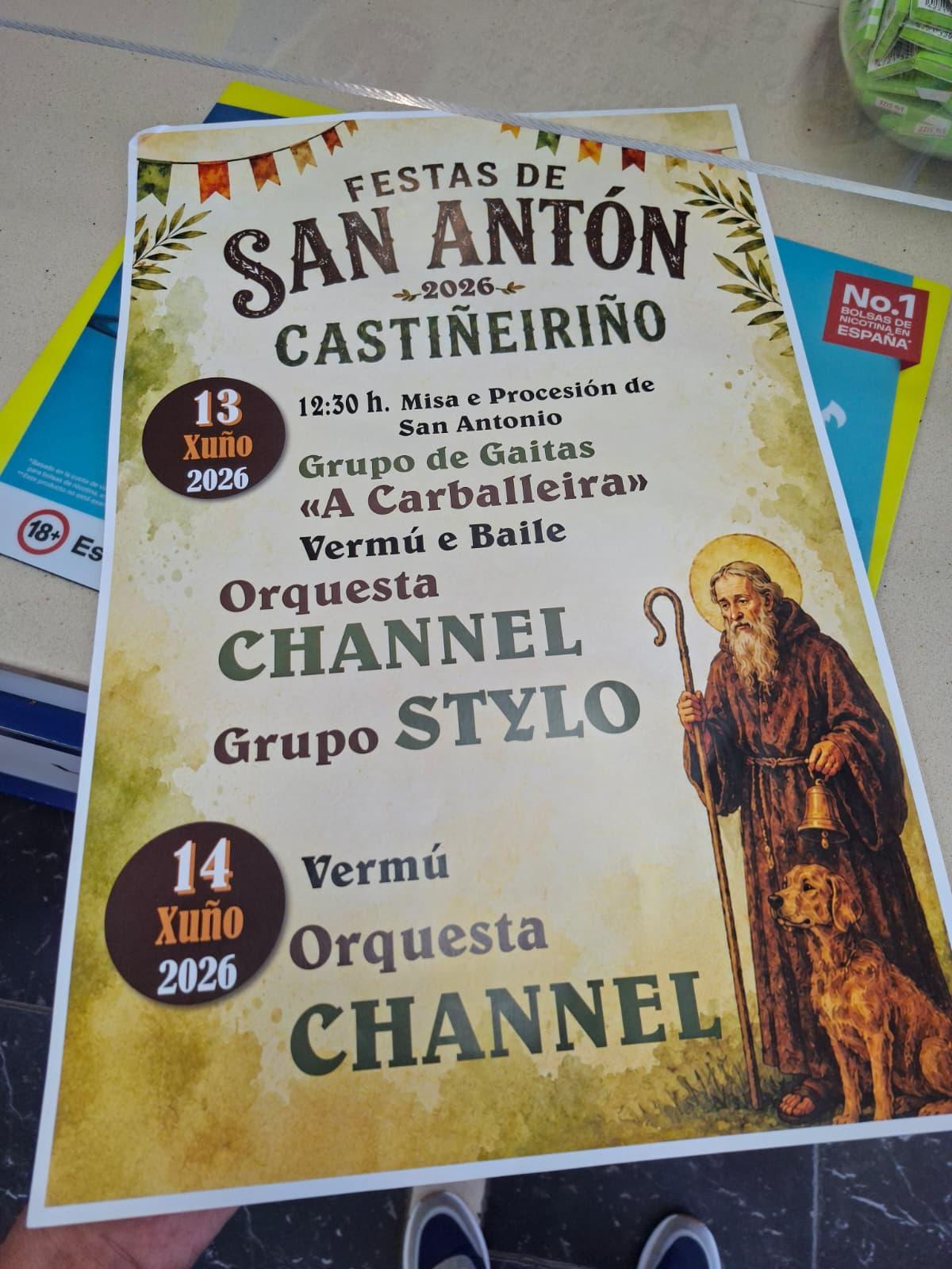 Cartel de la programación de las fiestas de San Antón 2026