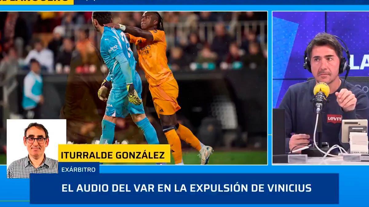 Iturralde, muy crítico con Soto Grado por la "benévola" redacción del acta sobre la roja a Vinicius