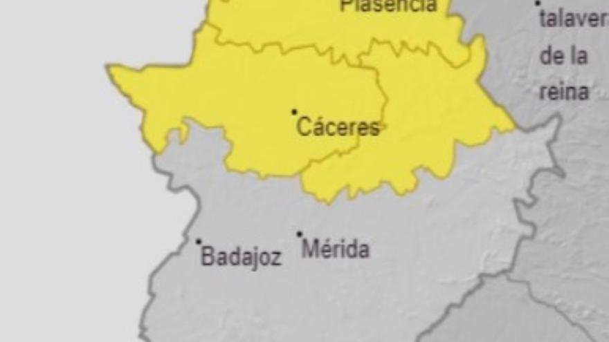 La provincia de Cáceres espera rachas de viento de hasta 80 km/h este miércoles