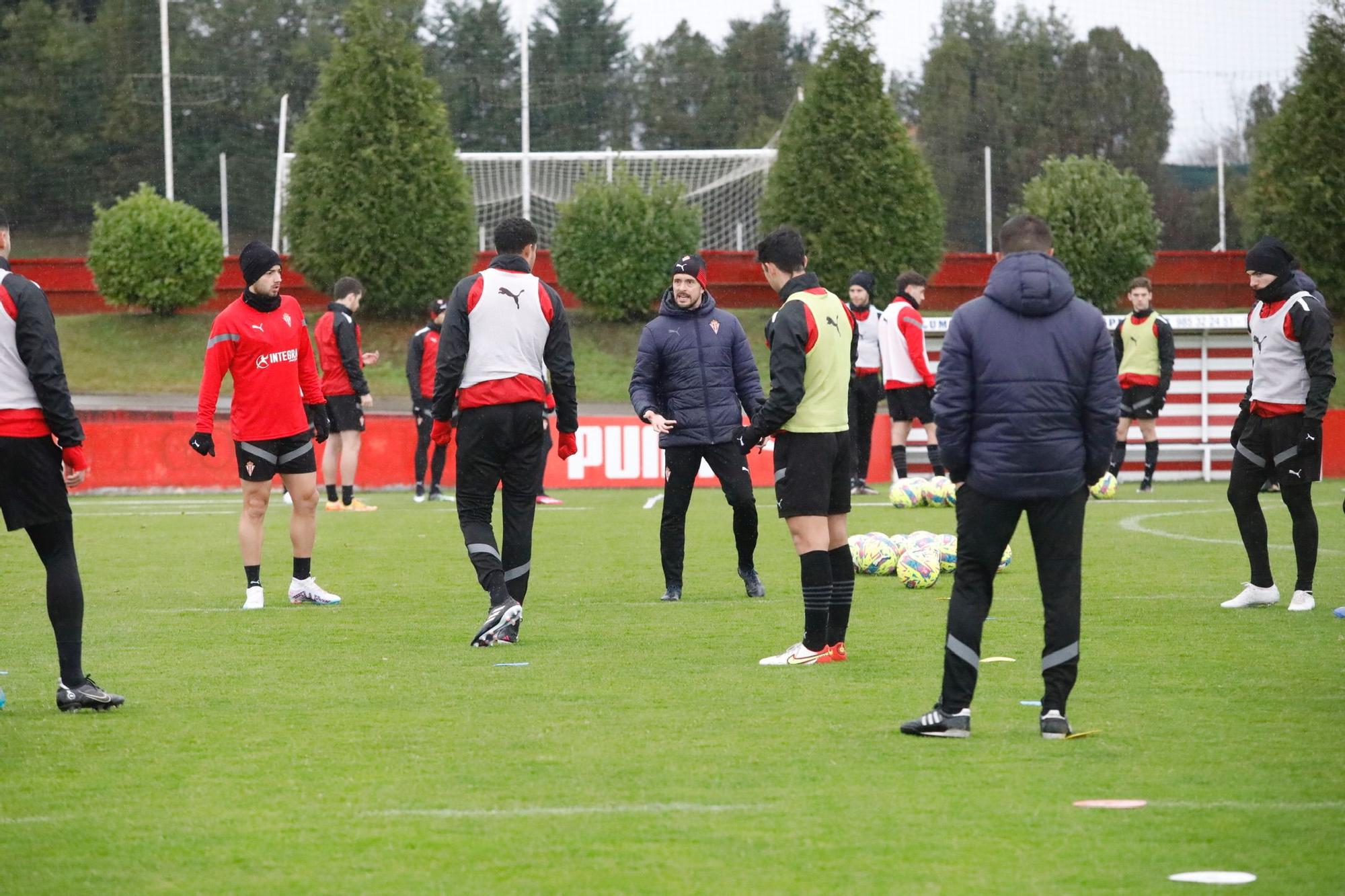 En imágenes: Entrenamiento del Sporting en Mareo