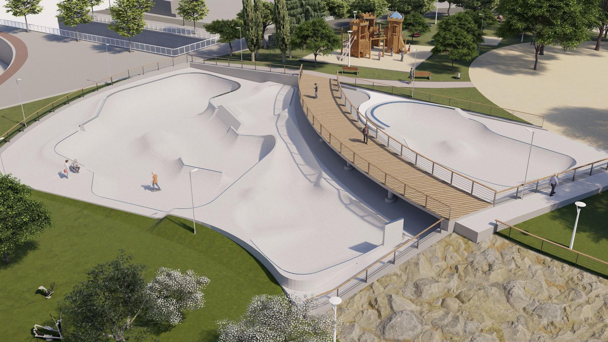 Así será el nuevo skatepark de Roís de Corella en Gandia