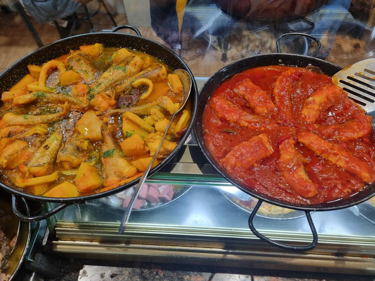 El suquet y el bacalao, imprescindibles en el Trafalgar.