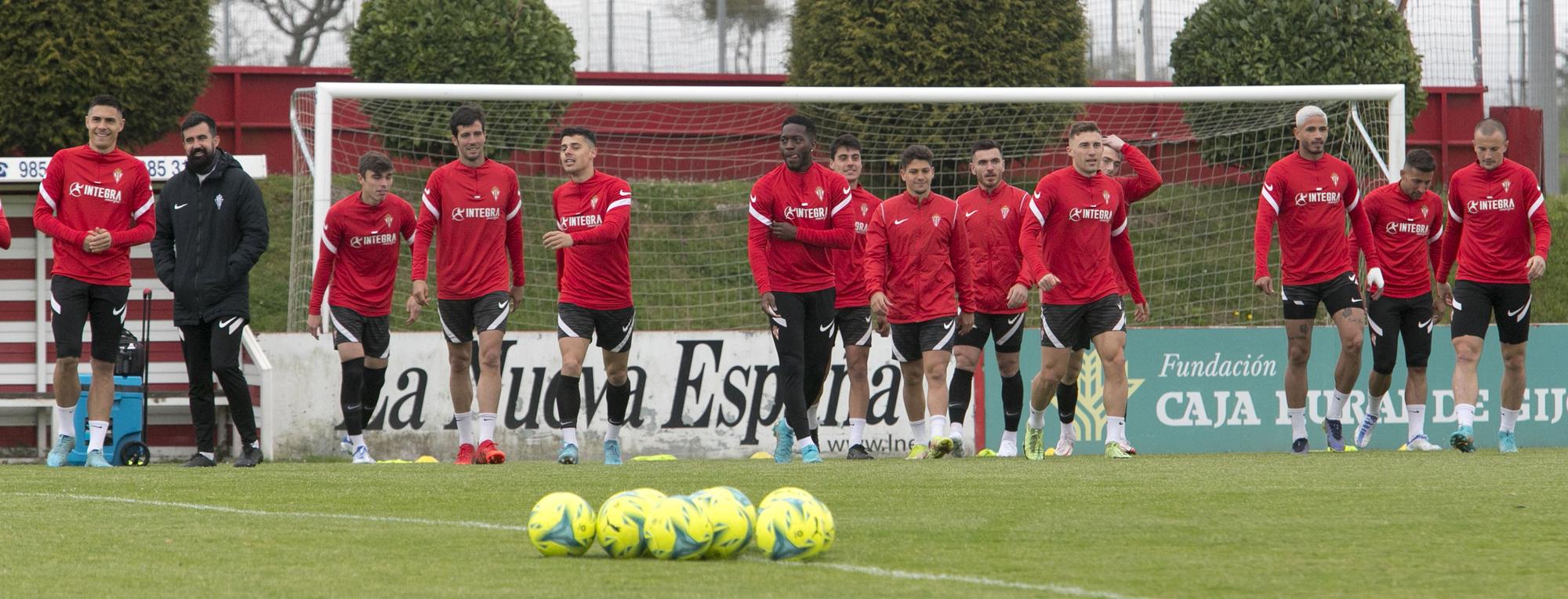 EN IMÁGENES: Último entrenamiento del Sporting en Mareo antes del derbi