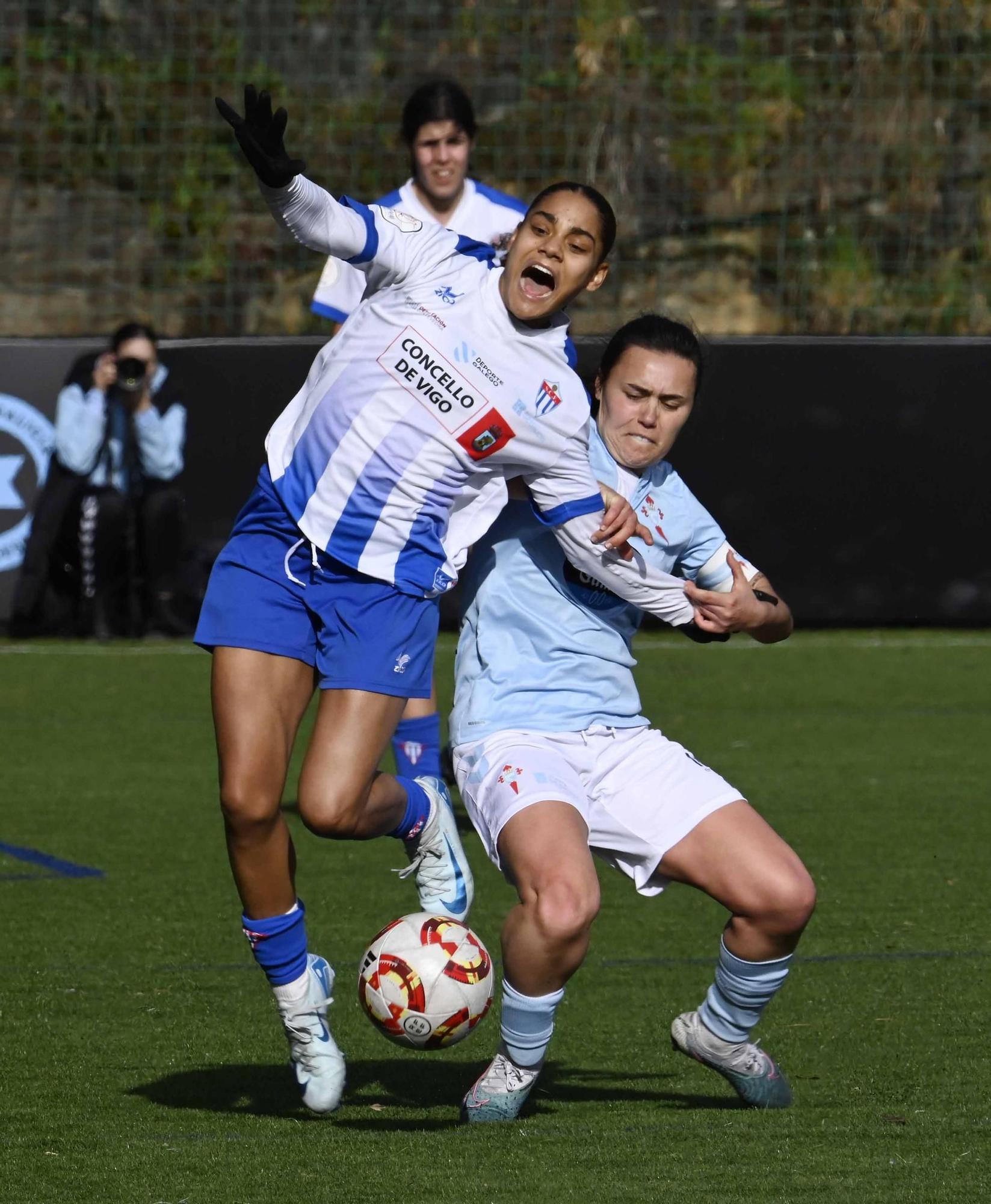 El derbi vigués entre As Celtas y el Sárdoma, en imágenes