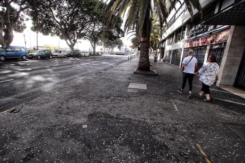 Así quedó la zona de terrazas del atropello múltiple de la Avenida de Anaga