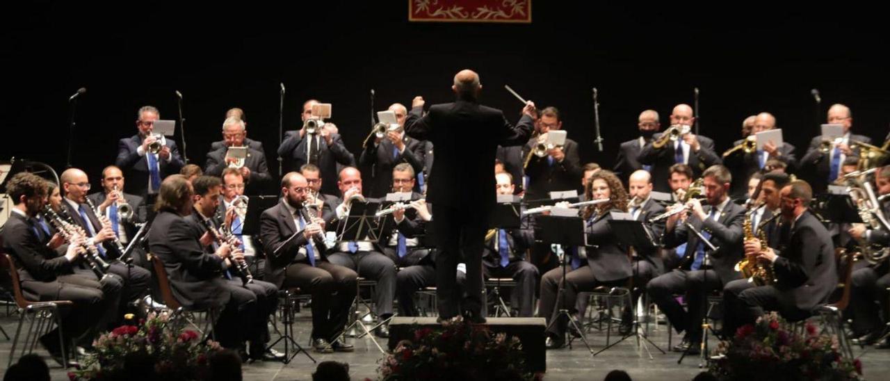 Imagen de archivo de un concierto de la banda del Maestro Tejera en el Gran Teatro.