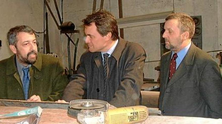 A l&#039;esquerra, Carles Salmeron amb Artur Mas al Clot del Moro, el 2001