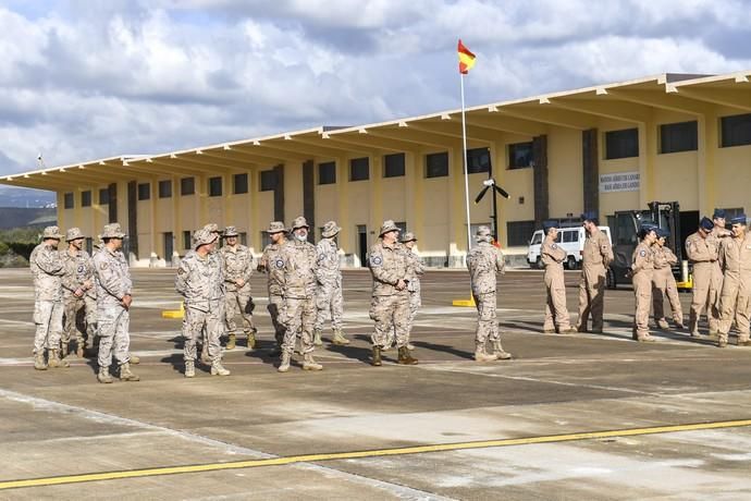 CANARIAS Y ECONOMIA 18-01-2019 BASE AEREA DE GANDO. TELDE-INGENIO. Ejército del Aire. Bienvenida del escuadrón del 10ª contingente del destacamento rappa en Sigonella.  FOTOS: JUAN CASTRO