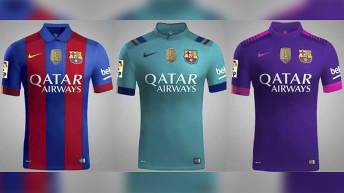 Las tres camisetas que lucirán los jugadores del Barça la proxima temporada