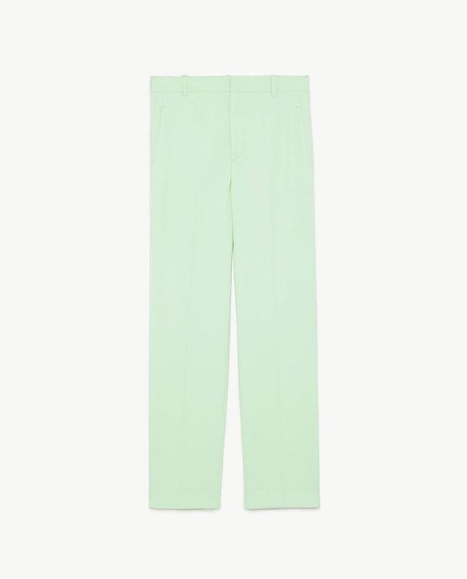 Trajes de Zara en colores pastel: pantalón verde agua