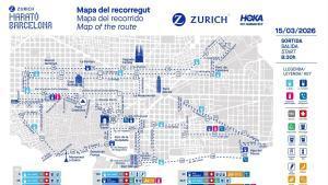 Así es el recorrido de la Marató de Barcelona 2026