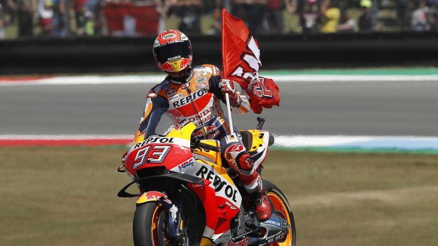 Marc Márquez, tras su triunfo en Holanda.