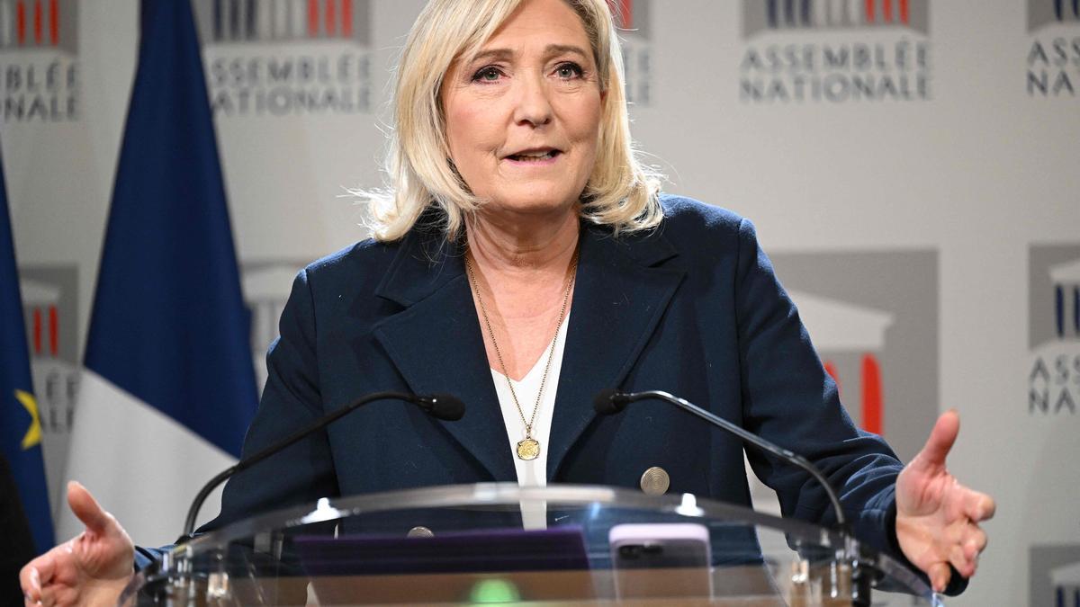 La dirigente de Reagrupación Nacional Marine Le Pen.