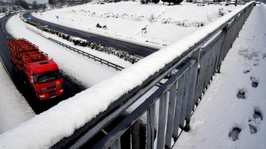 Imagen de la última nevada en el interior de la comarca coruñesa.