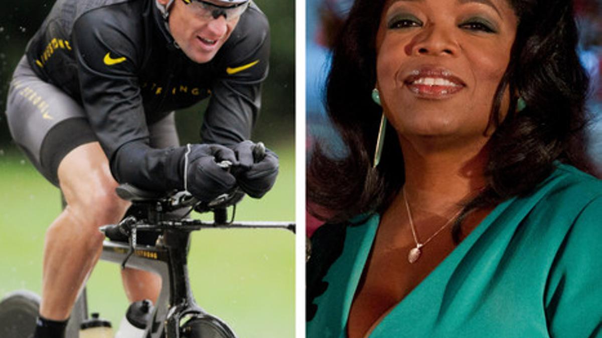 Lance Armstrong y Oprah.