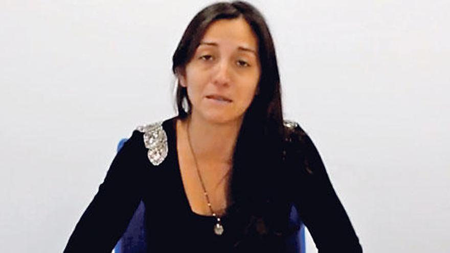 Natalia Marina Rodríguez, la madre de la desaparecida, en el vídeo difundido ayer.