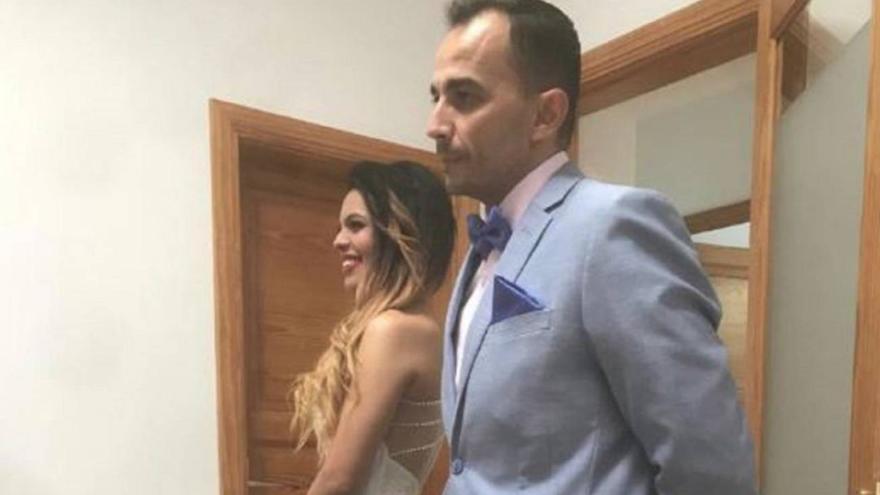 Romina Celeste y Raúl Díaz, el día de su boda