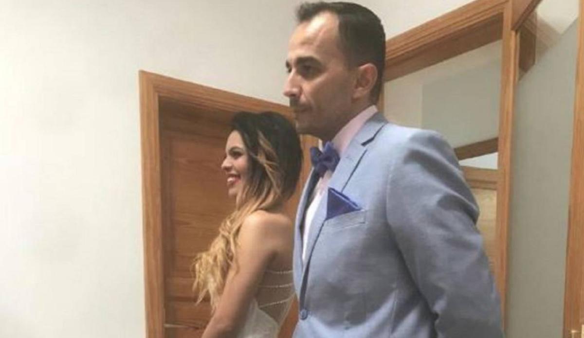 Romina Celeste y Raúl Díaz, el día de su boda