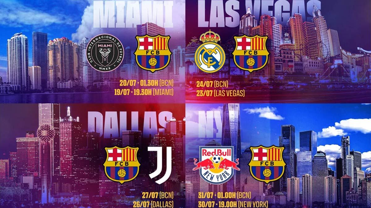 Así será la gira del Barça por Estados Unidos