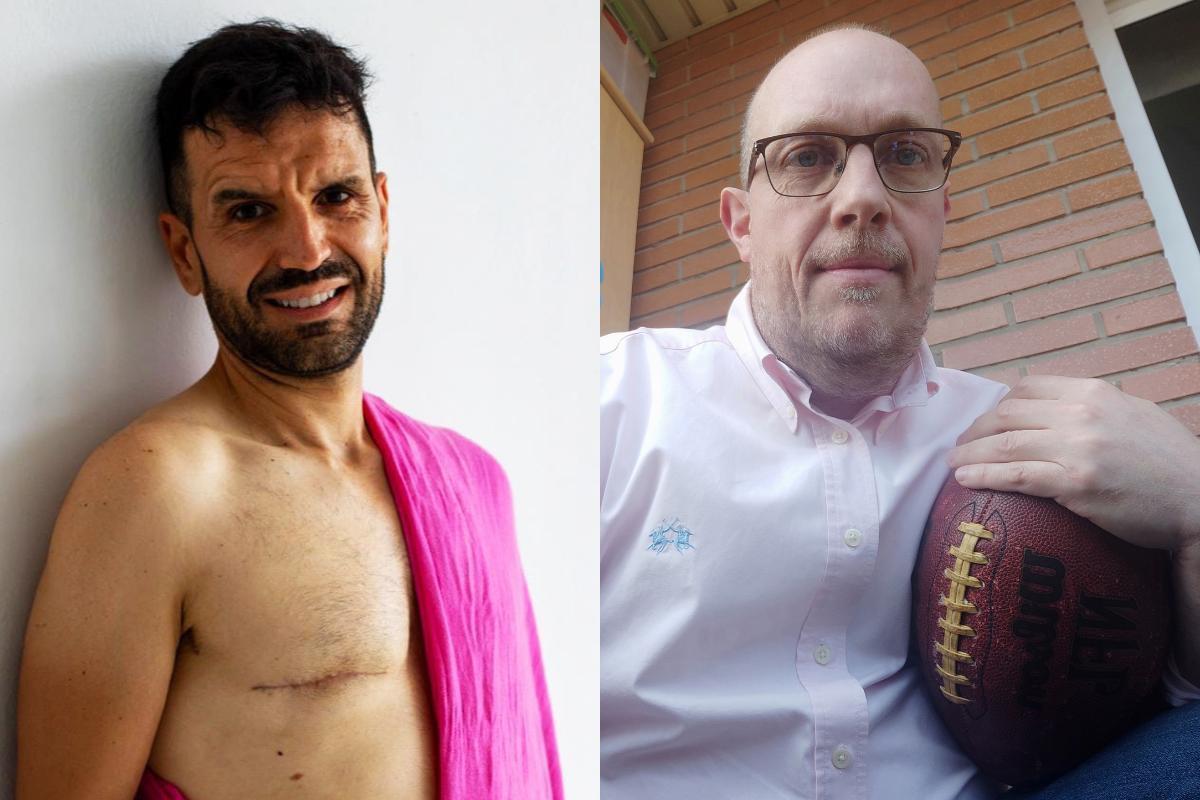 Mikel Reyes y José Antonio Barrena, pacientes de cáncer de mama masculino