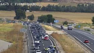 Un siniestro en autopista registrado este mes de marzo por cámaras de la DGT