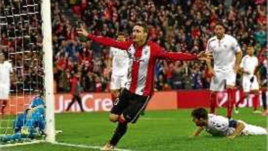 Aduriz va marcar el gol del seu equip a San Mamés.