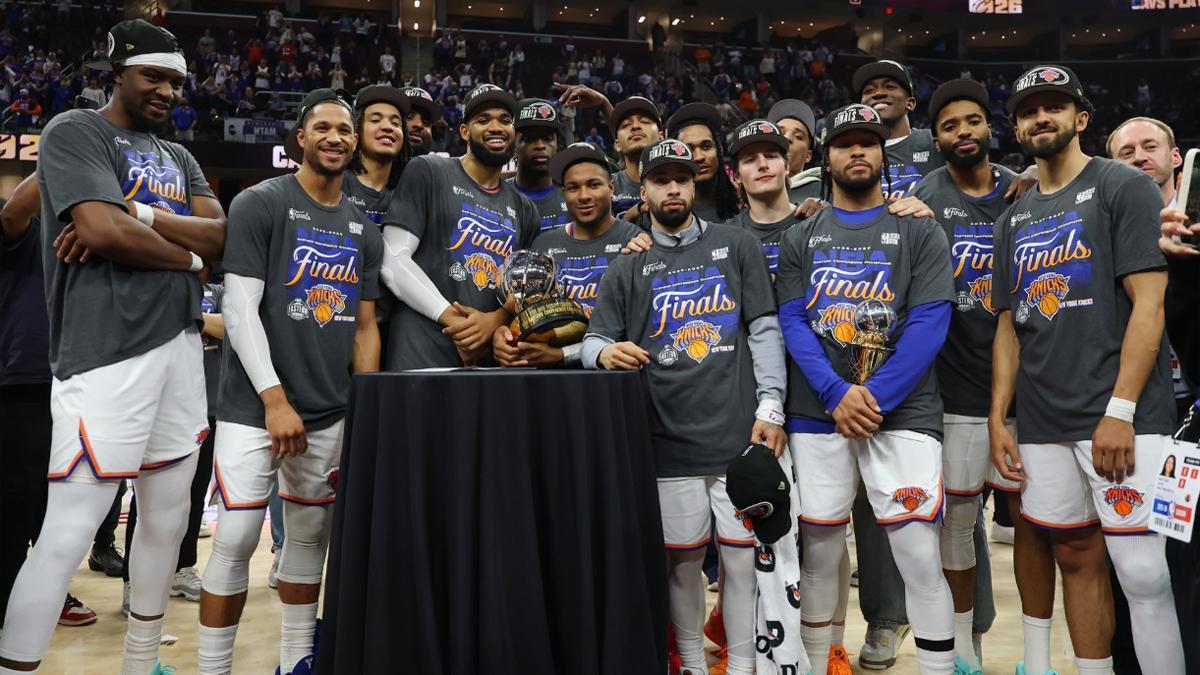 Los Knicks, celebrando el pase a la final