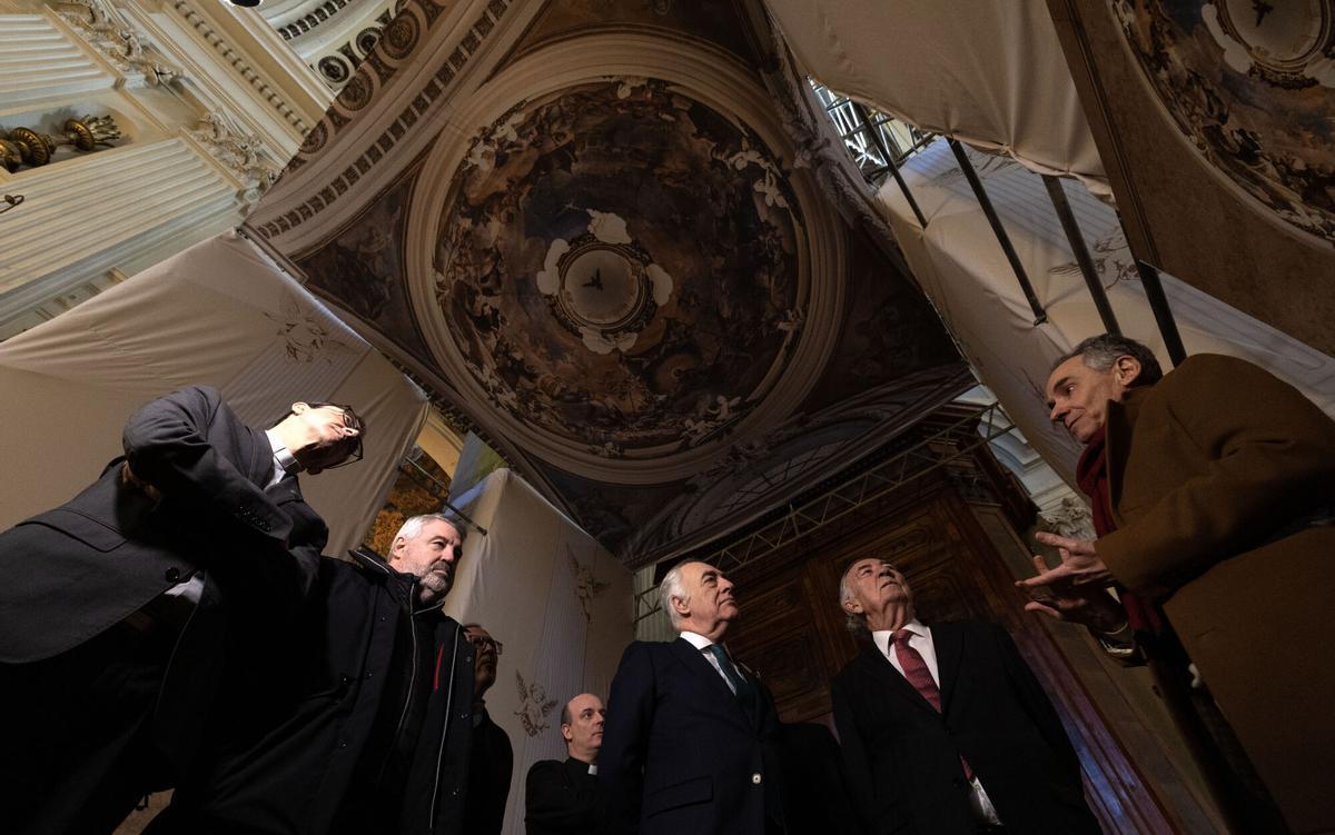 Firma del convenio para la restauración de la cúpula Regina Patriarcharum de la Basílica del Pilar.