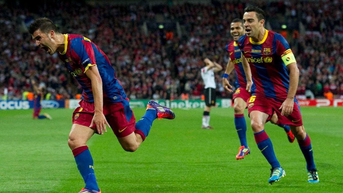 Xavi y Villa: El feliz reencuentro entre dos grandes del Barça