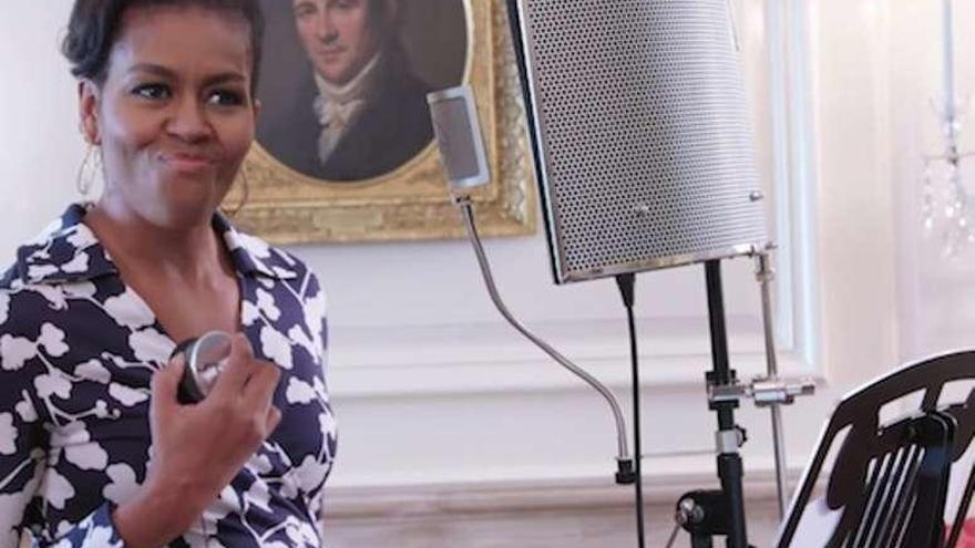 Michelle Obama, durante la grabación del videoclip en la Casa Blanca.