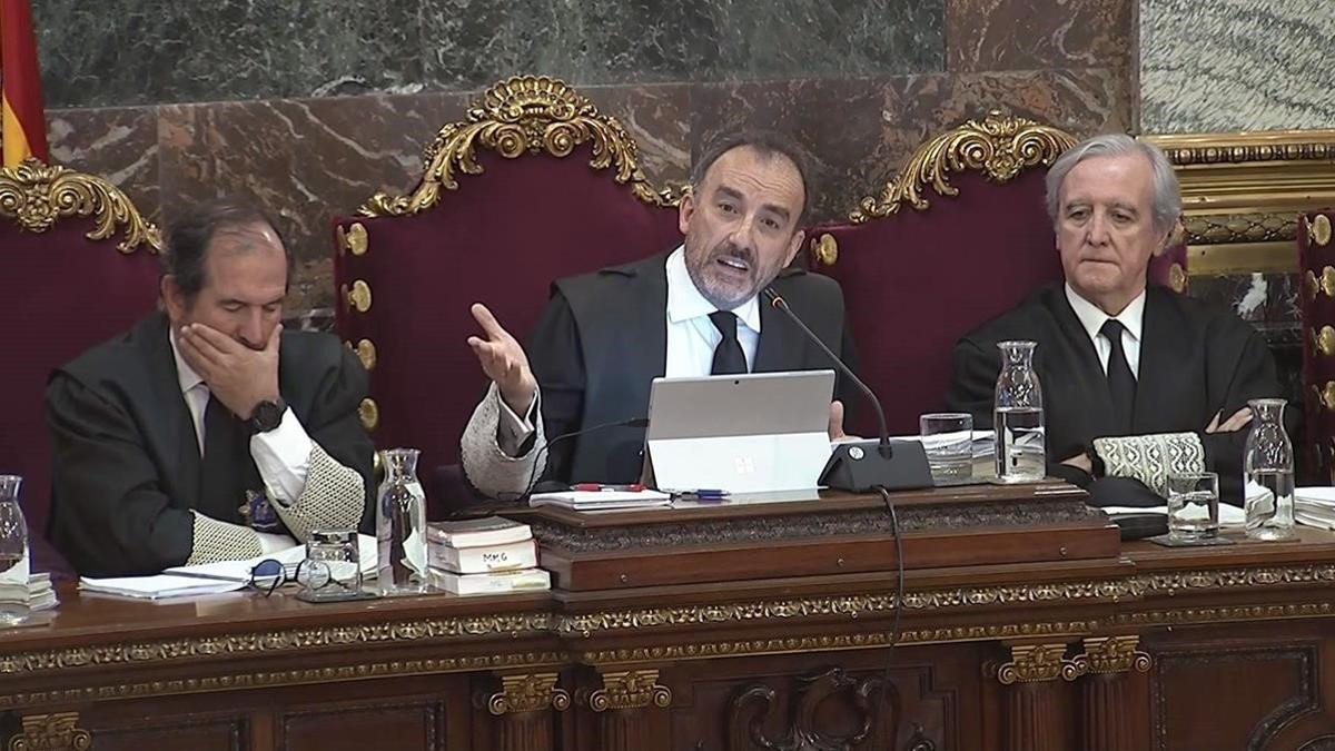 El tribunal que juzga a los líderes del 'procés', presidido por Manuel Marchena.