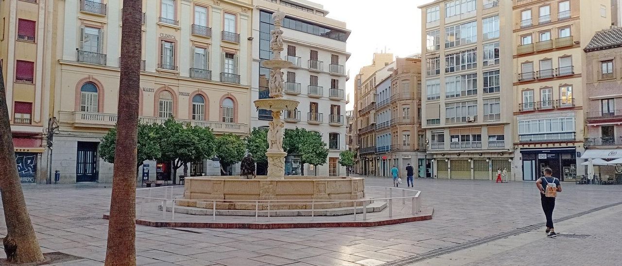 Usuario de la Fuente de Génova a las 7.30 de la mañana este mes.