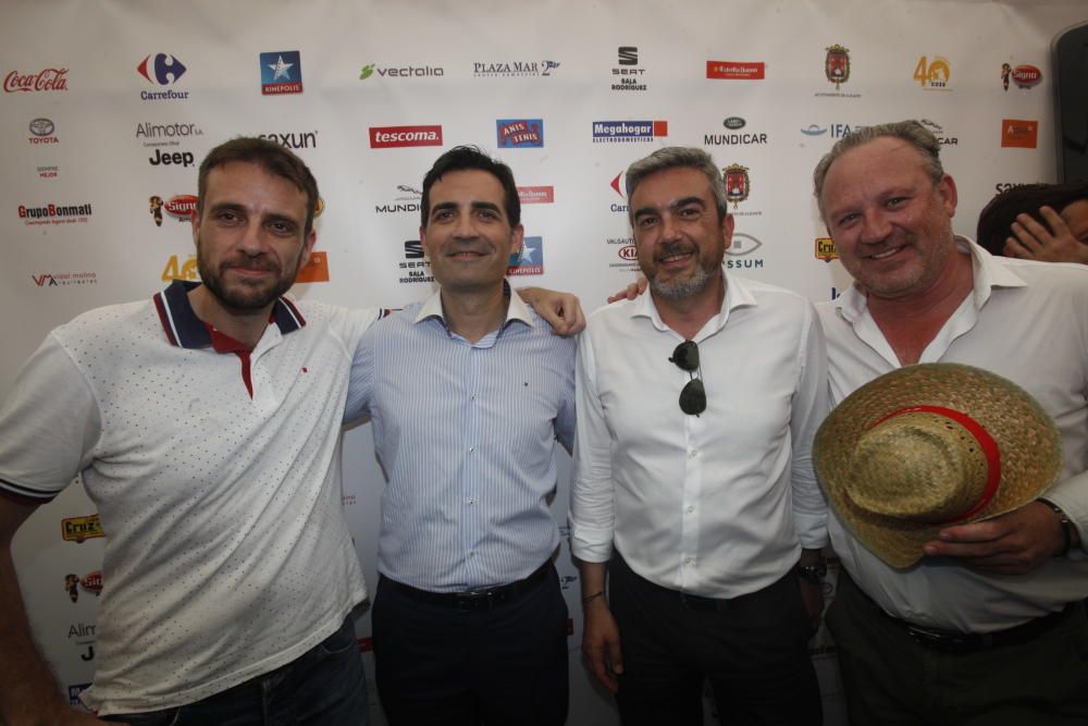 El jefe de Política de INFORMACIÓN, Pere Rostoll, el director provincial de Relaciones Externas de Mercadona, Luis Consuegra, José Javier García, presidente del CEEI y el presidente del Círculo de Economía, Javier Fur.