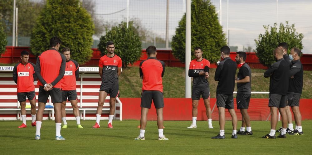 Entrenamiento del Sporting en Mareo.