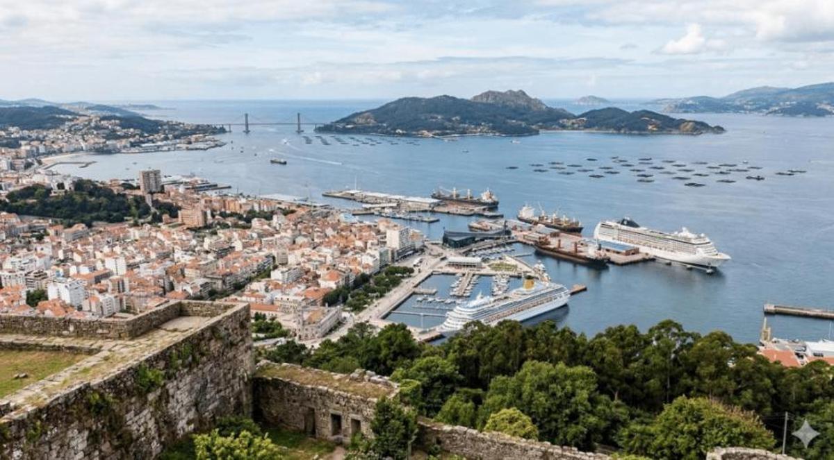 Recreación artificial de la ciudad de Vigo