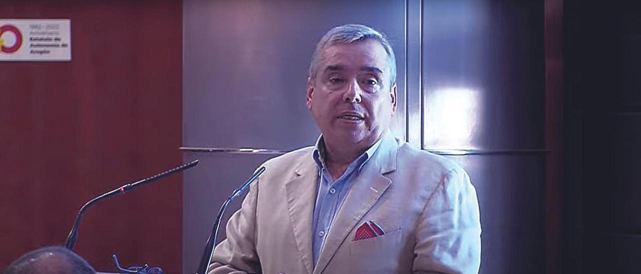 Alfredo Serrano, en la presentación de la inversión de Sceye en Teruel.