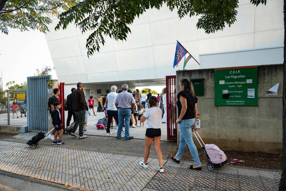 Hora de entrada en el colegio de Las Vaguadas, Badajoz.