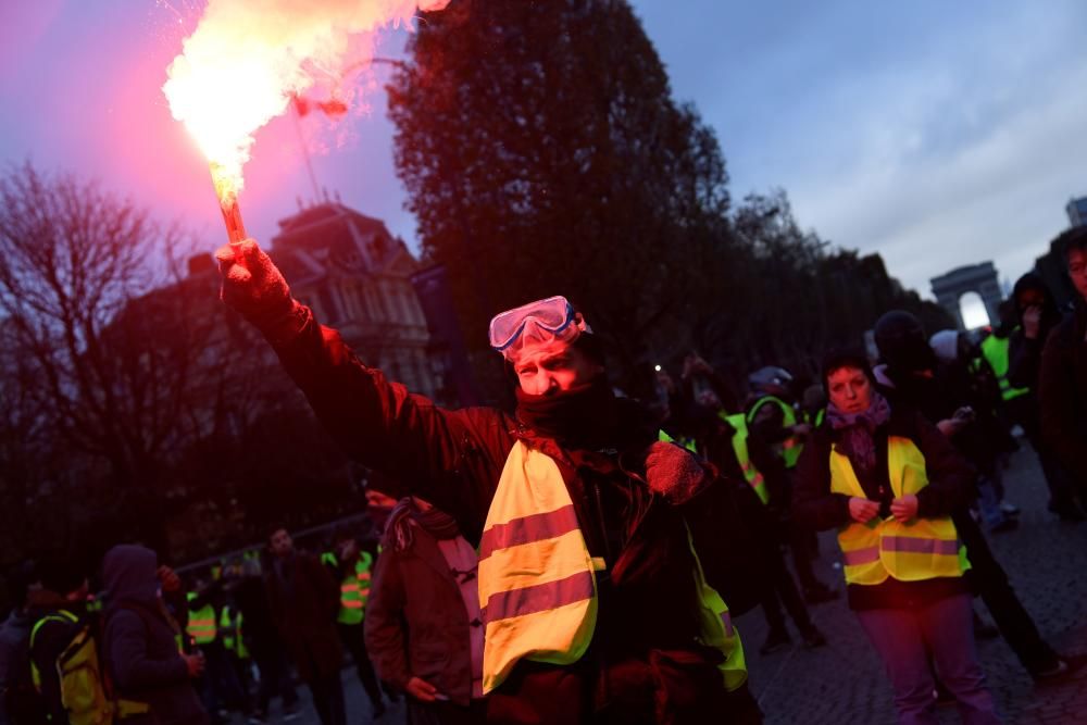 Protesta en París de los ''chalecos amarillos''