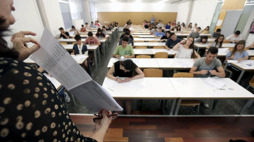 Las pruebas de acceso a la Universidad de 2016.