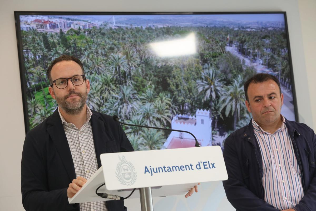 Héctor Díez y Ramón Abad, este martes en el Ayuntamiento